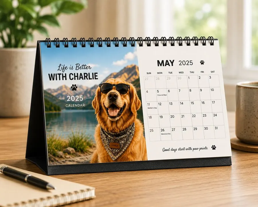 Desk Calendars — custom photo calendar printed and shipped by Calndr